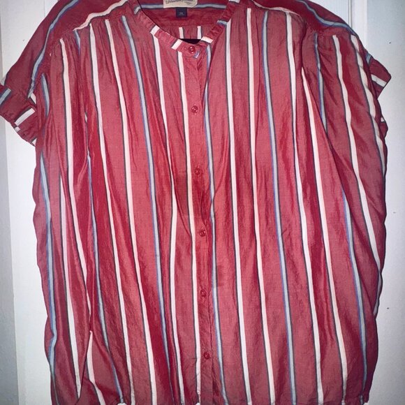 Universal Thread Striped Button-Up Blouse | XXL | Gently Used - Picture 3 of 5